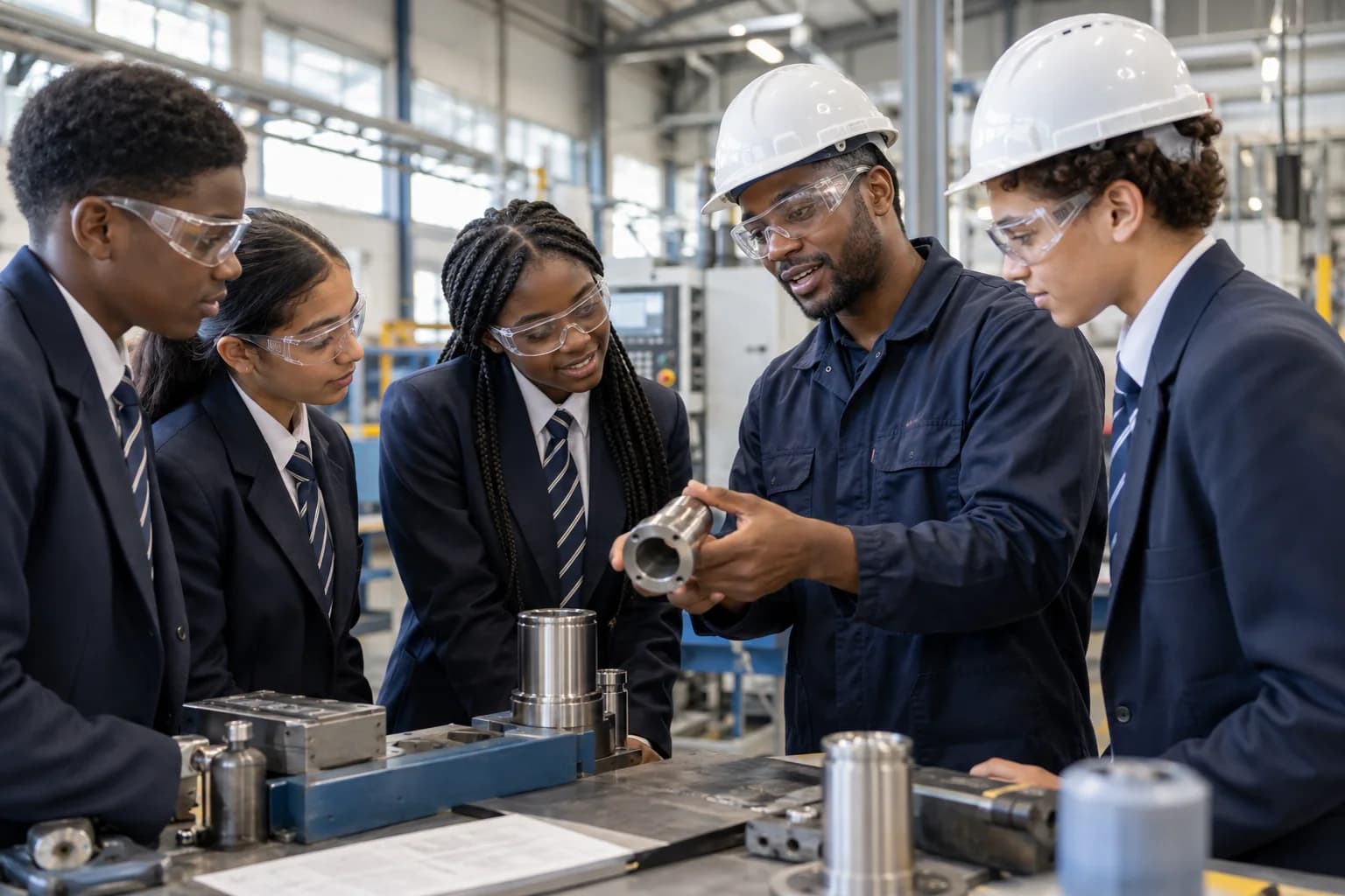 Illustrative scene of learners exploring career exposure together