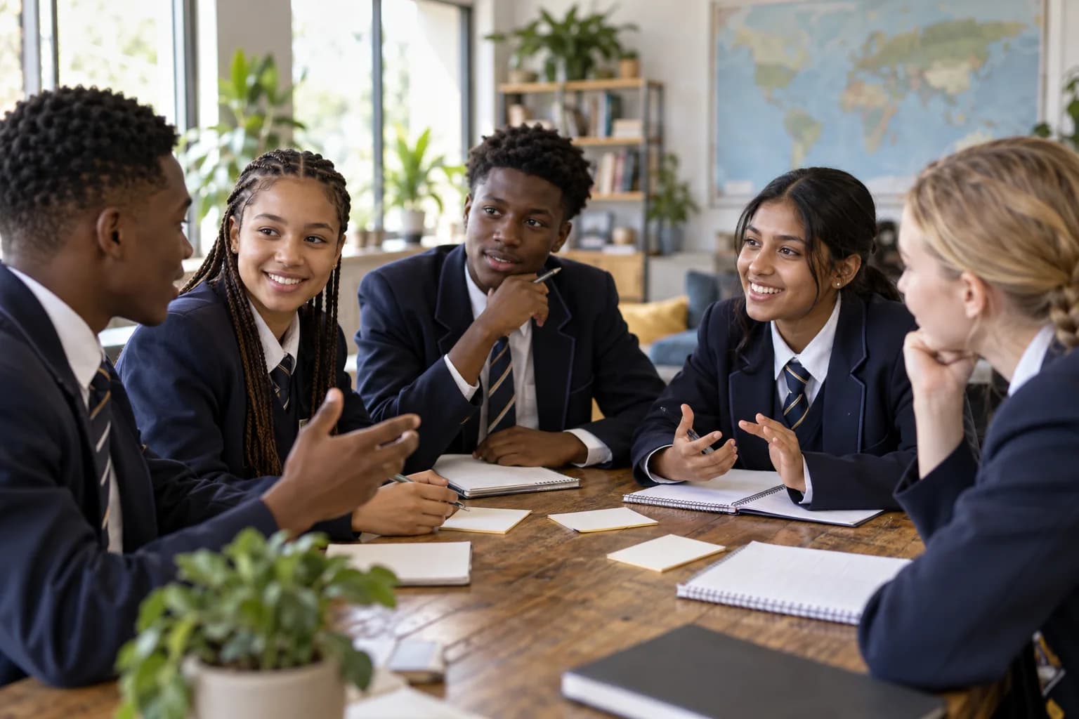 Illustrative scene of learners exploring leadership & personal development together